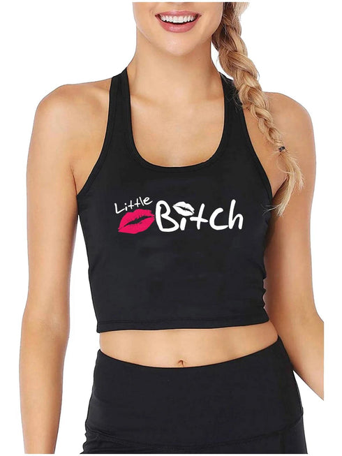 Little Bitch Red Lips Tank Top